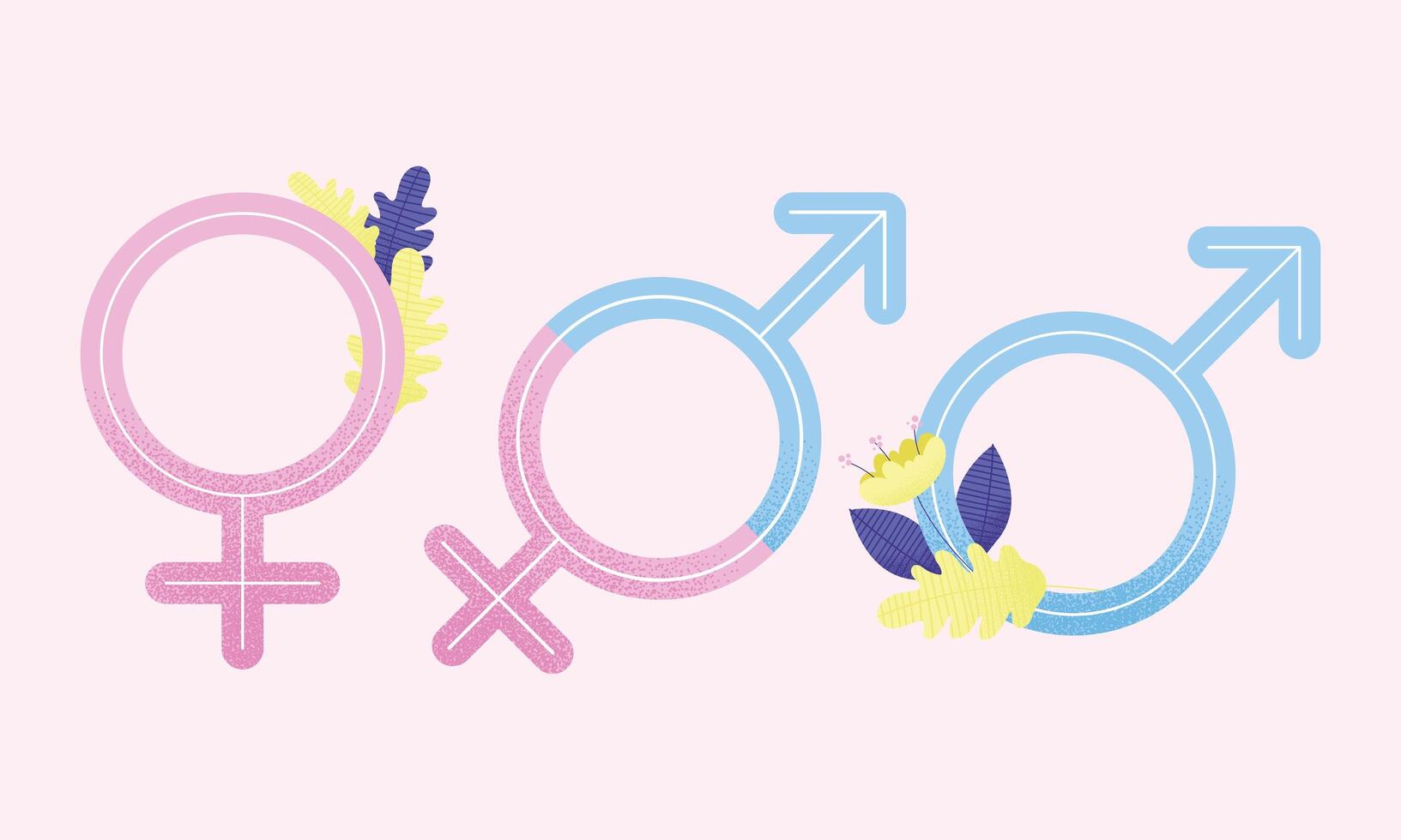 three sexual health day symbols vector