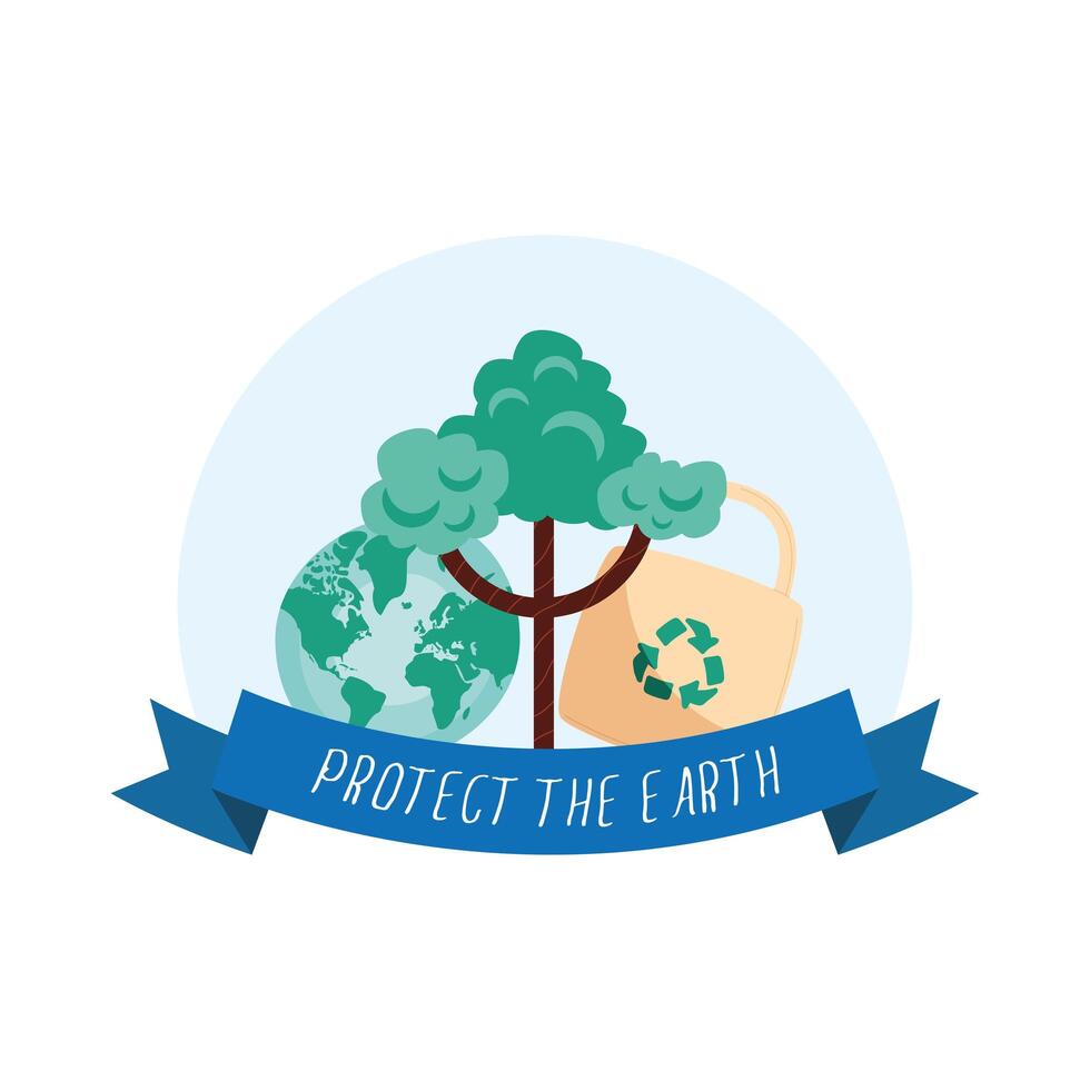 protect the earth vector