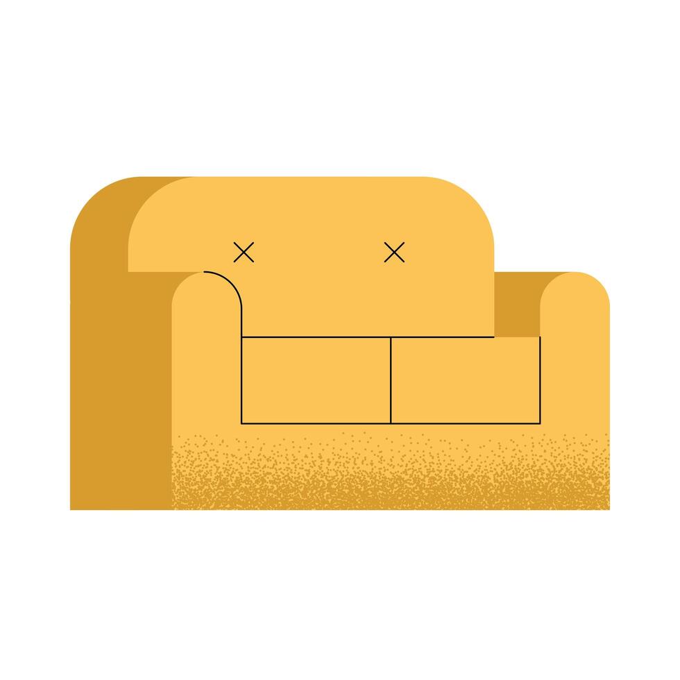 yellow sofa furniture vector