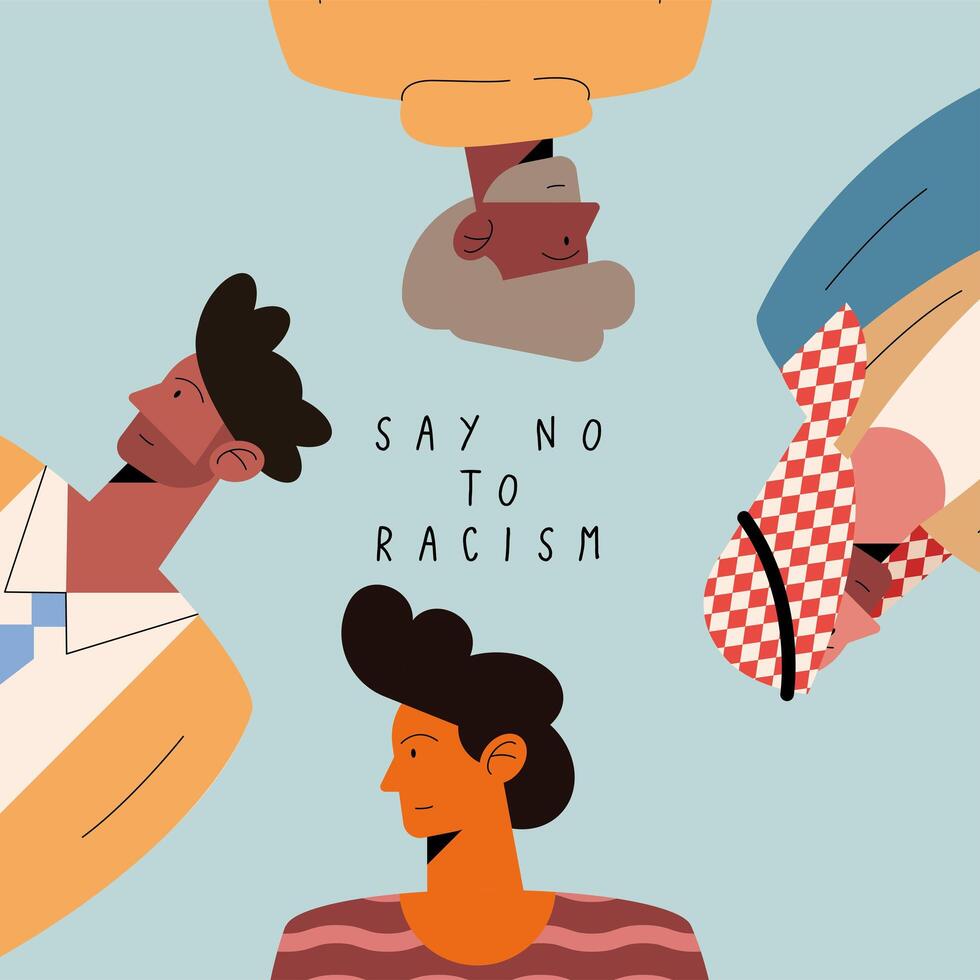 say no to racism poster vector