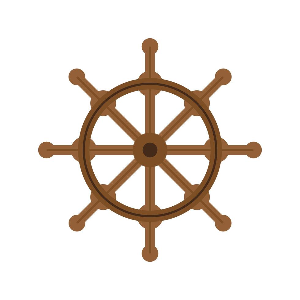 wooden ship rudder vector