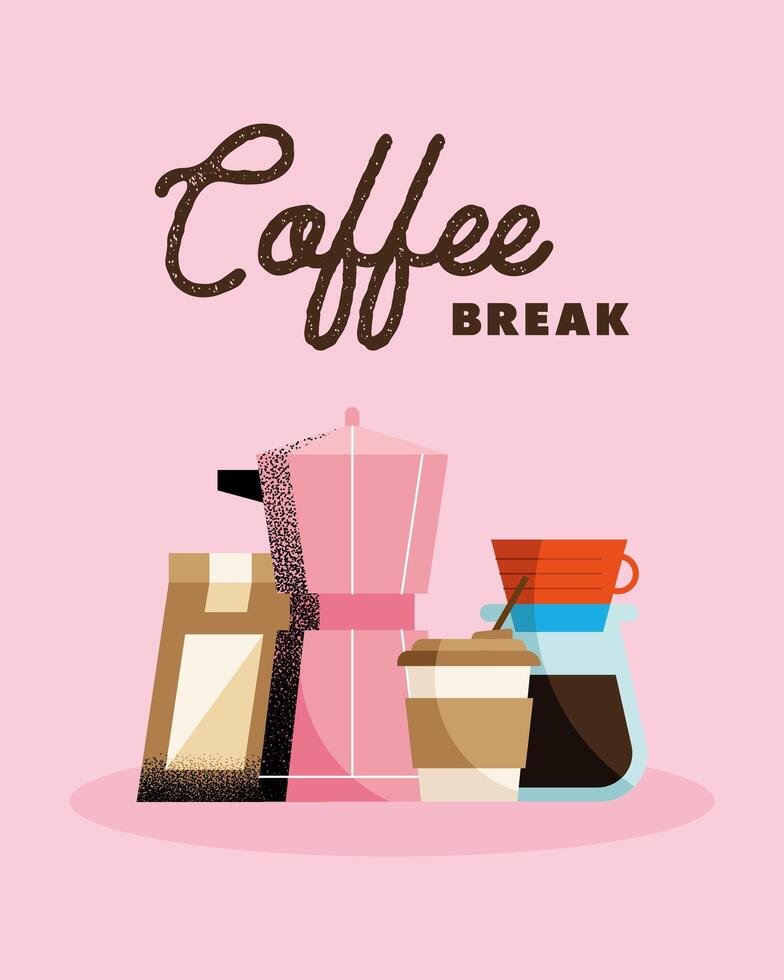 banner of coffee break vector