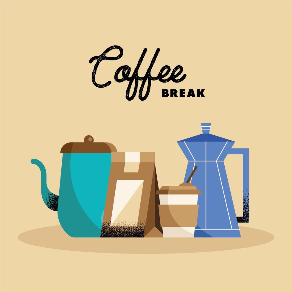 coffee break poster vector