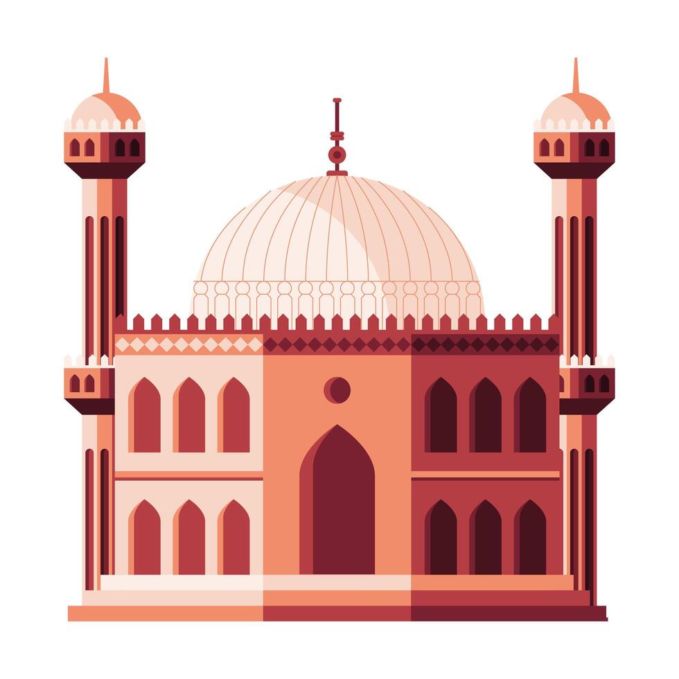 muslim mosque with dome vector