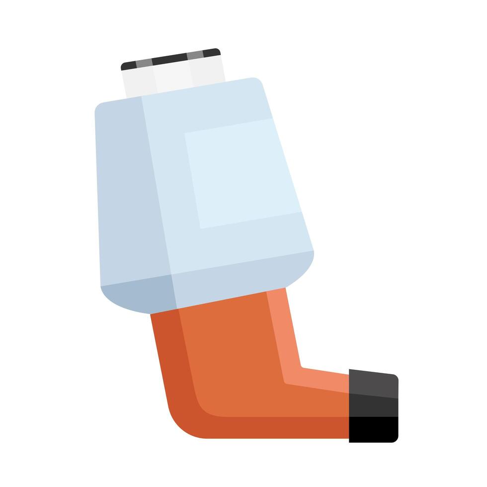 red inhaler medical tool vector