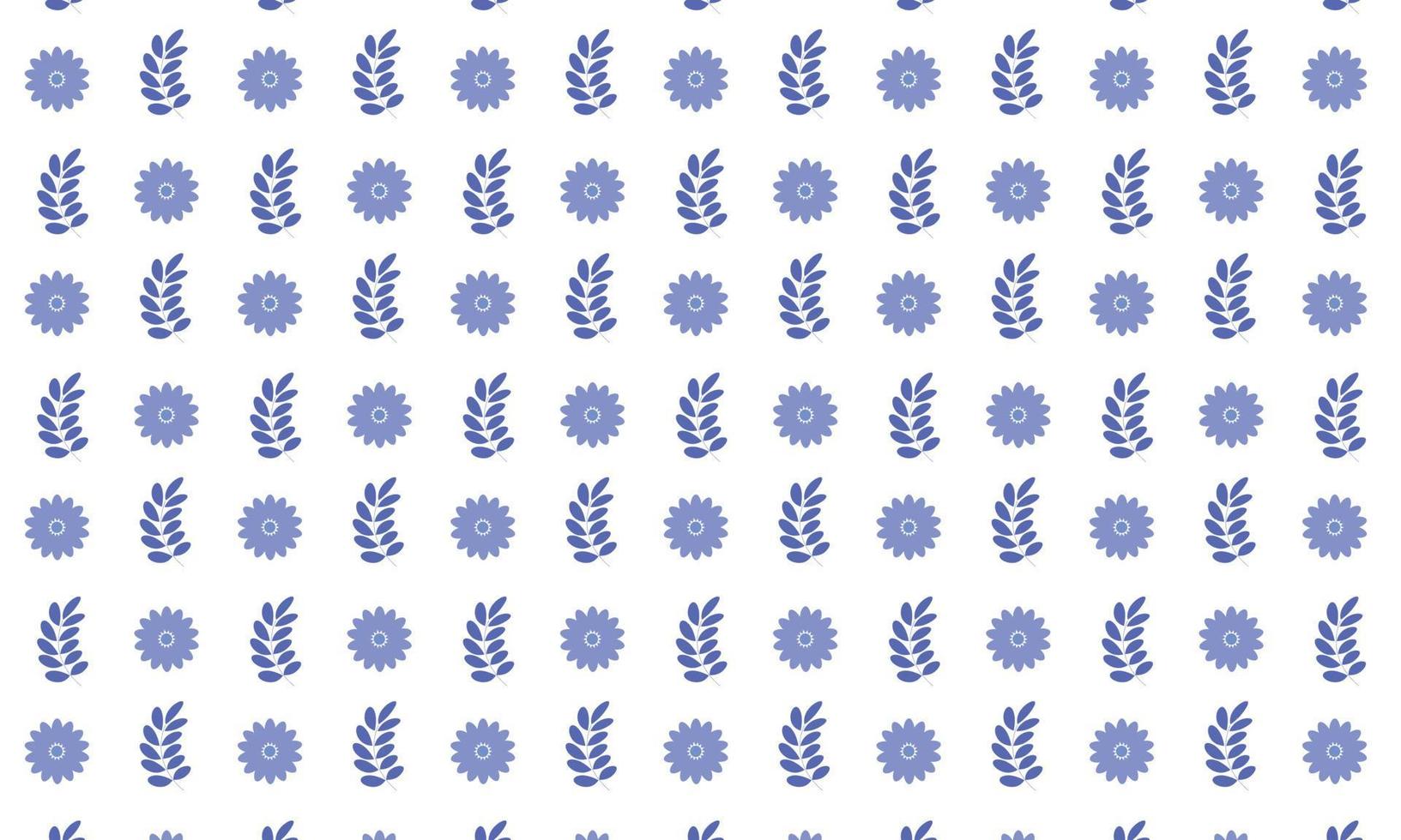 blue and white flower pattern vector
