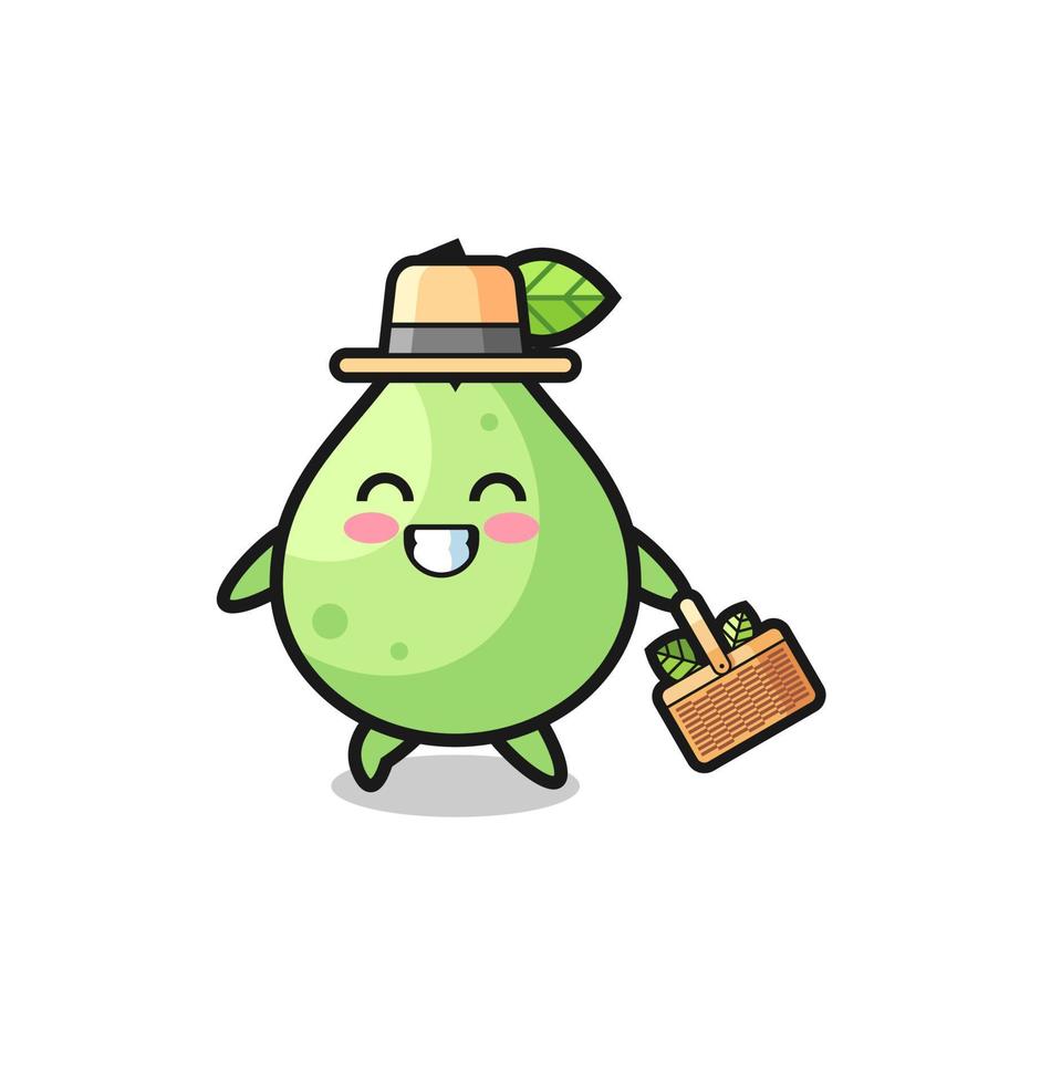 guava herbalist character searching a herbal vector