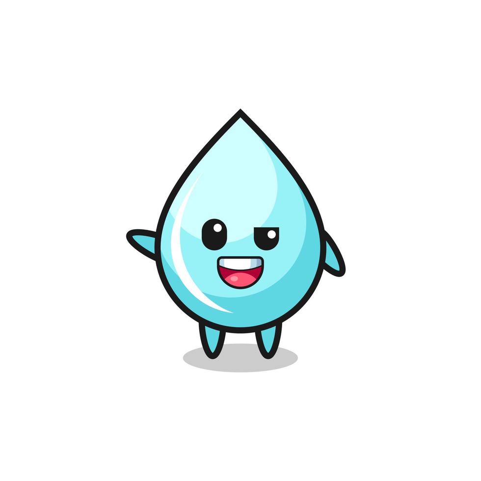 water drop character as the afro boy vector