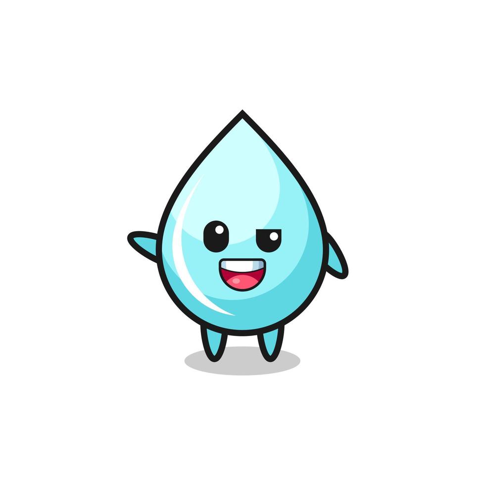 personaje de gota de agua como el chico afro vector