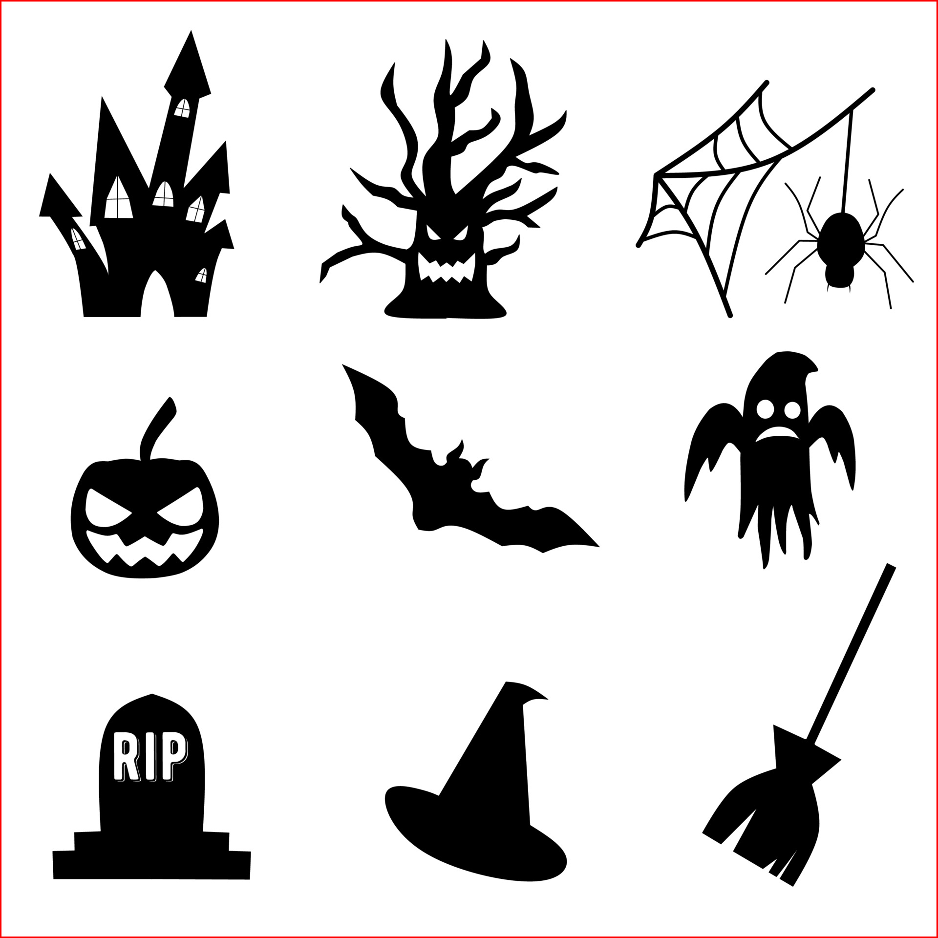 Vector set icon Halloween 3824000 Vector Art at Vecteezy