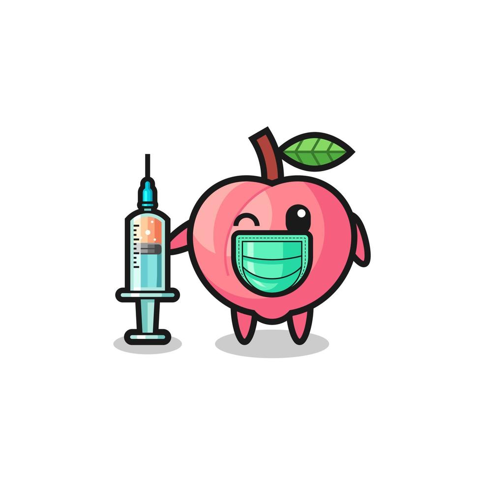 peach mascot as vaccinator vector