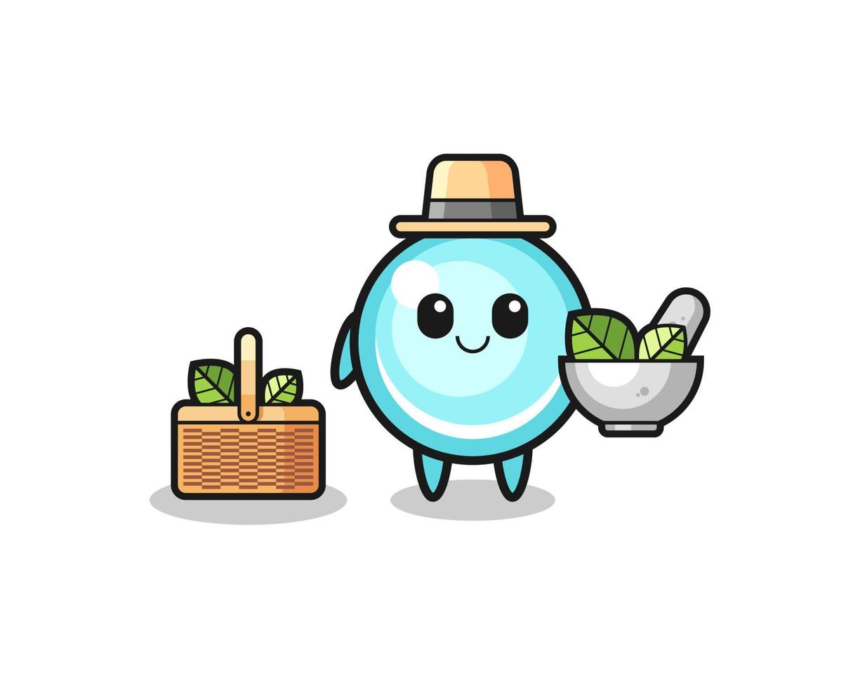 bubble herbalist cute cartoon vector