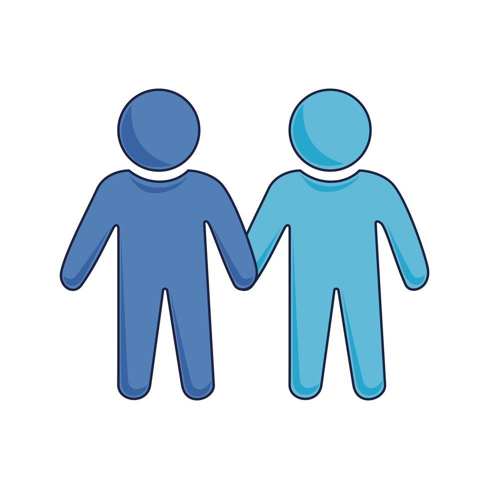 two avatars silhouettes vector
