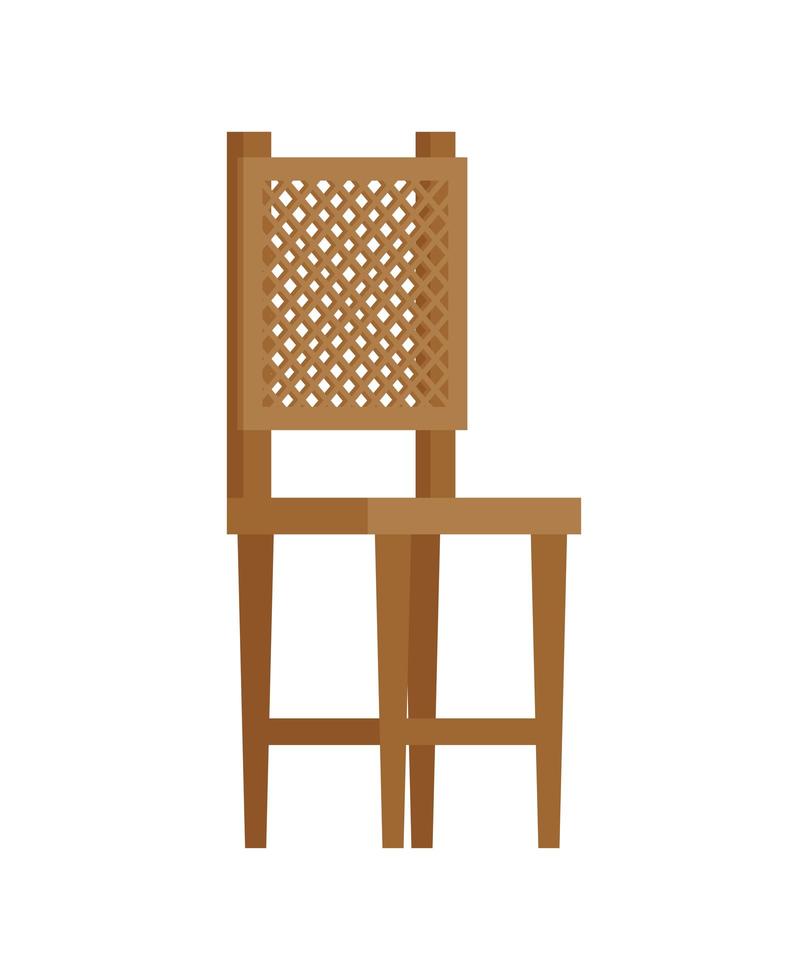 wooden garden chair vector