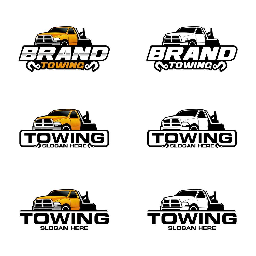 towing logo template vector