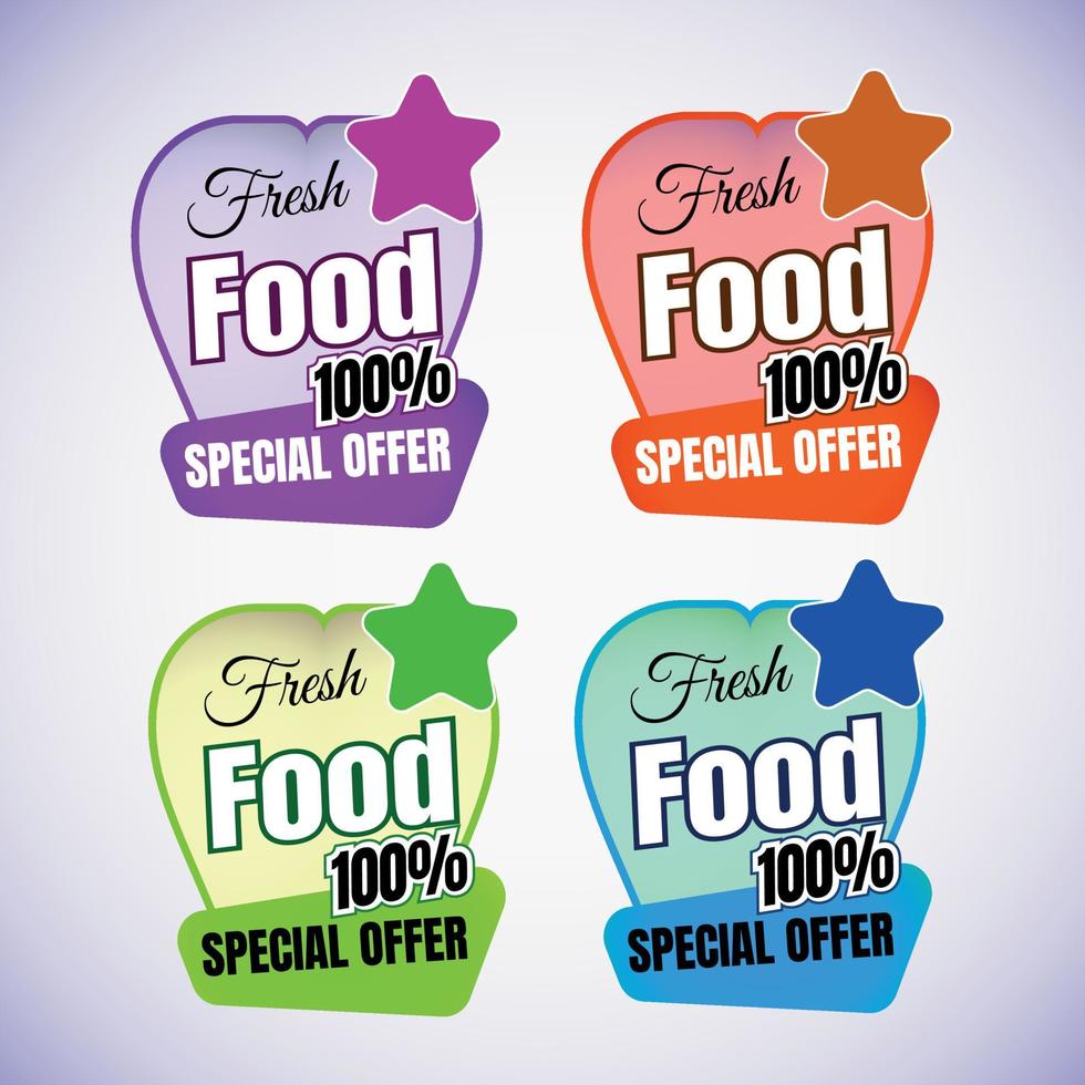 Fresh Food label vector