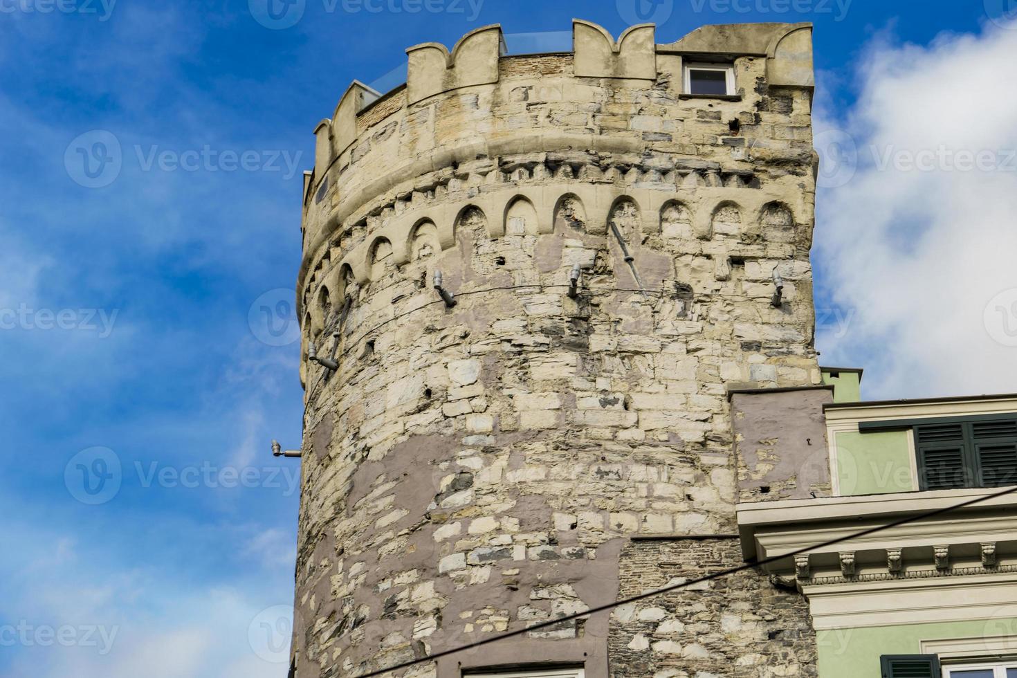 Porta Soprana in Genoa, Italy photo