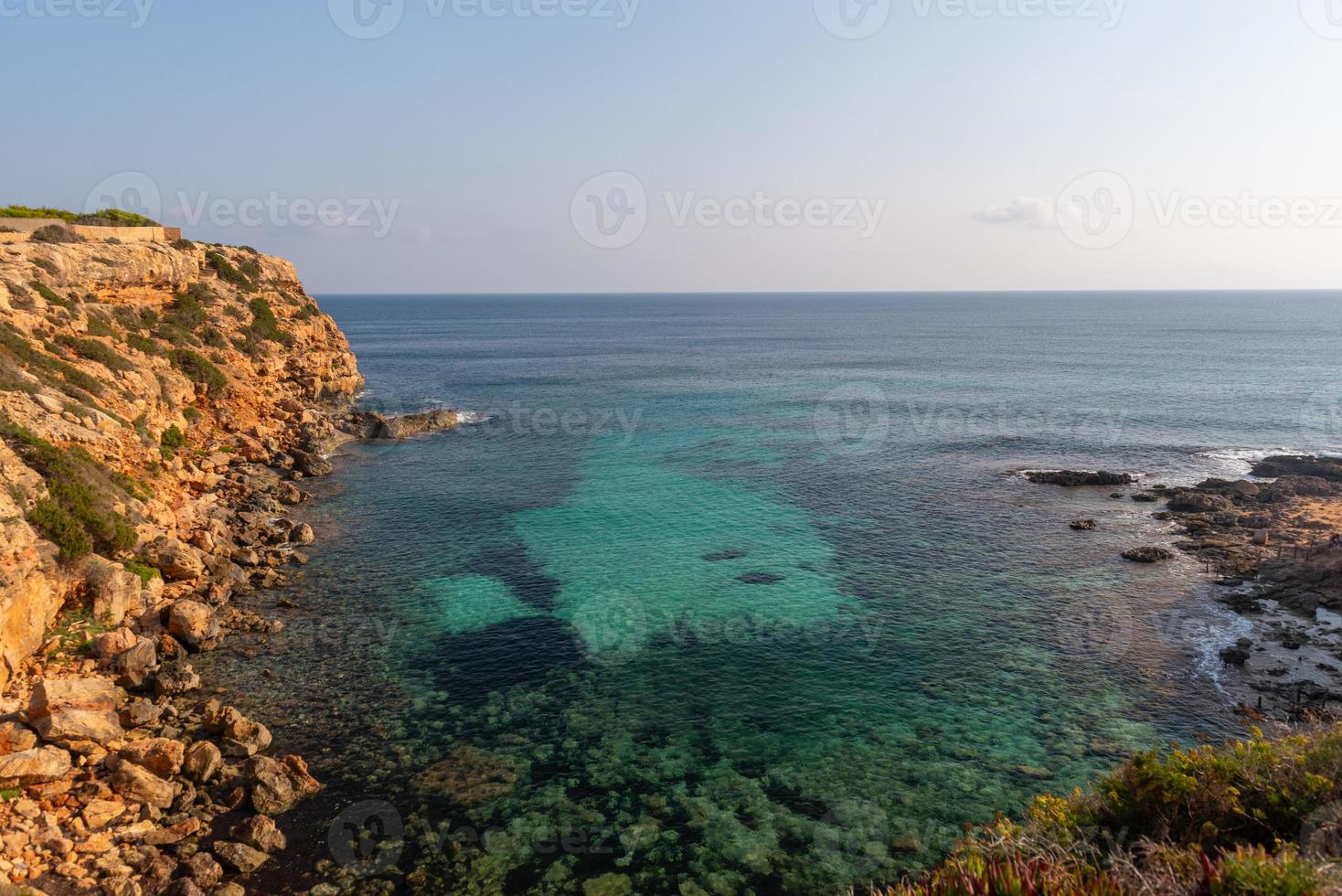 Beautiful Cala d en Baster on the island of Formentera in the Balearic Islands in Spain photo