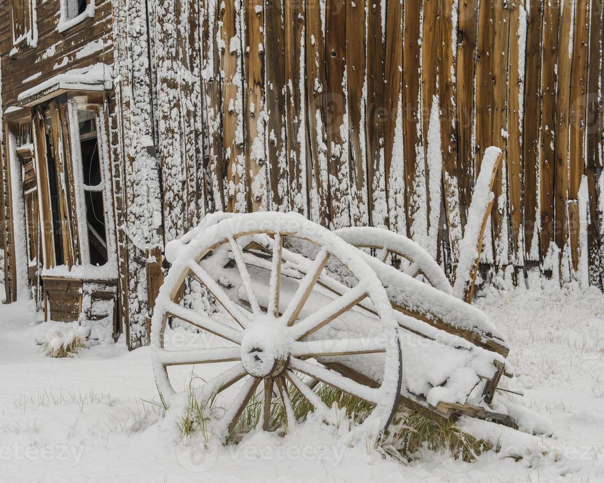 Bodie Wagon in Winter photo