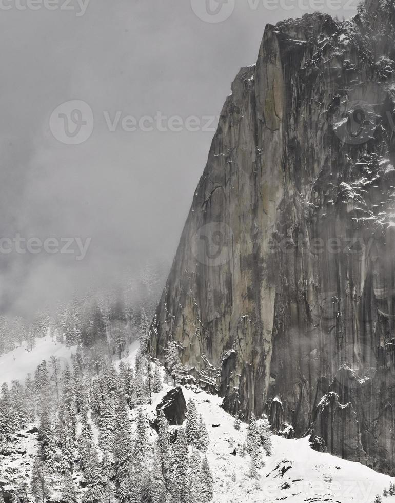 Primer plano de media cúpula y nieve fresca foto