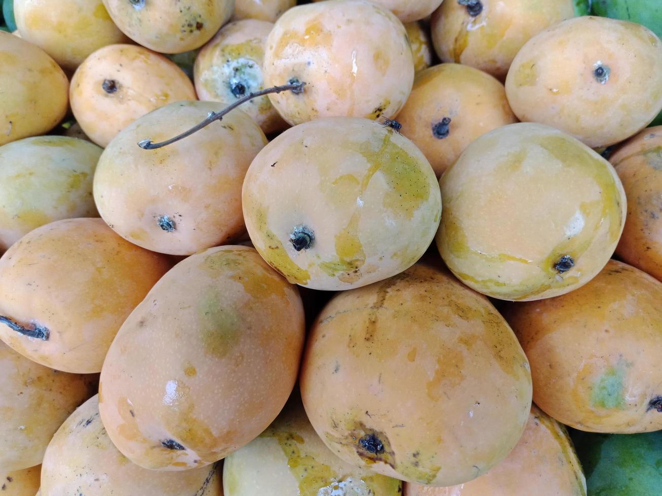 Top view landscape, texture of ripe mango for background necessity, selective focus photo