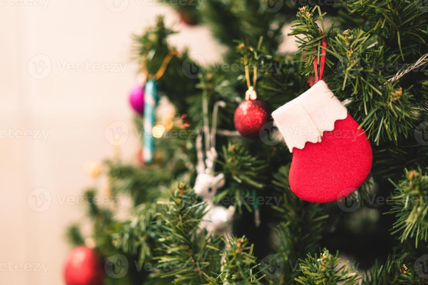 Ornaments for decoration on Christmas tree photo