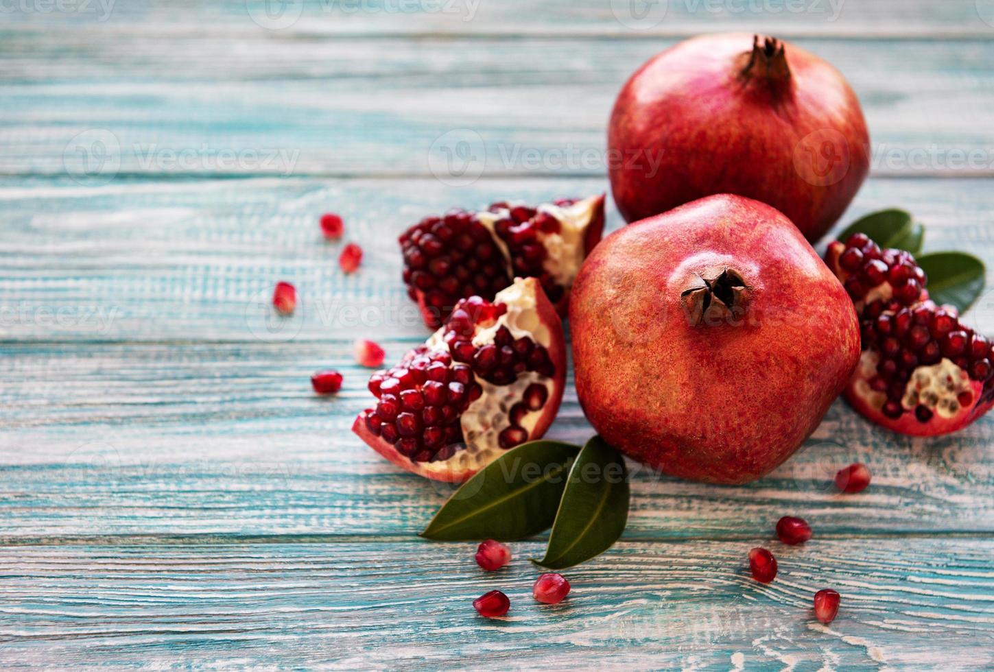 Ripe pomegranate fruits photo