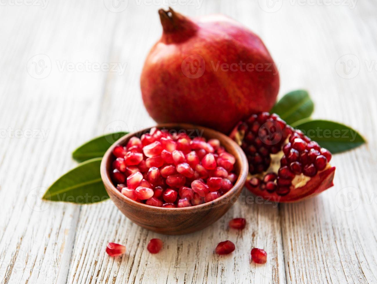 Ripe pomegranate fruits photo