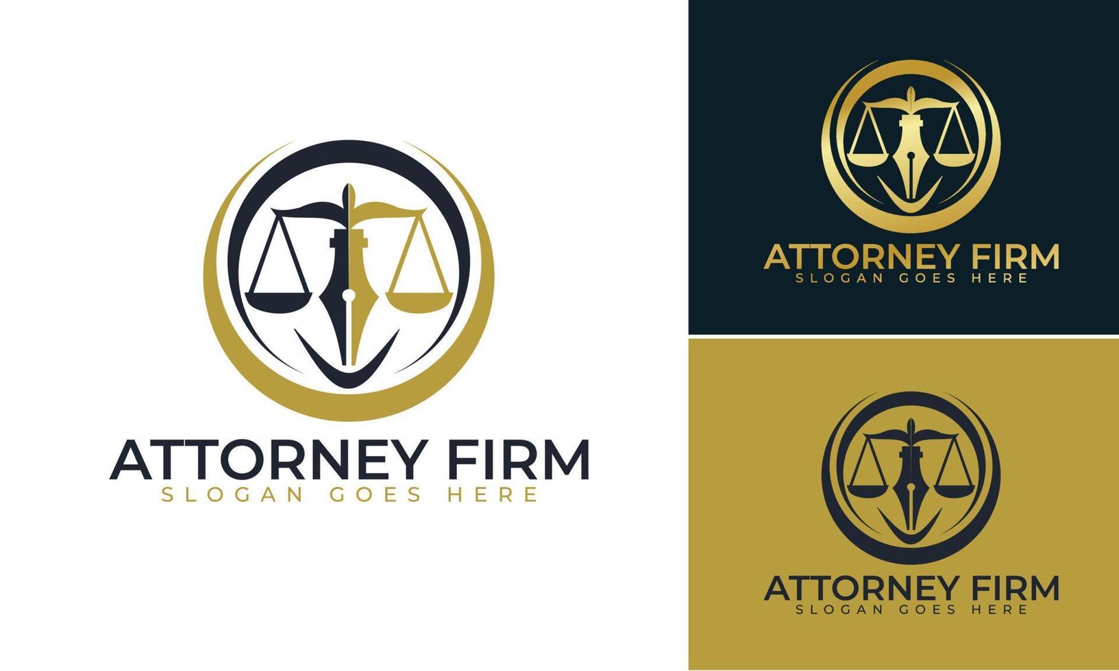 Law firm logo design , Lawyer logo vector template