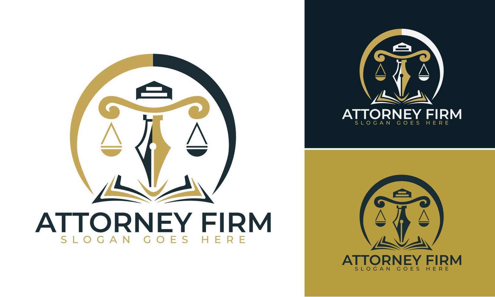 Law firm logo design , Lawyer logo vector template