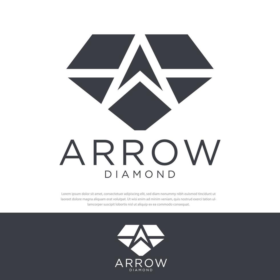 Premium diamond arrow logo Vector Graphics