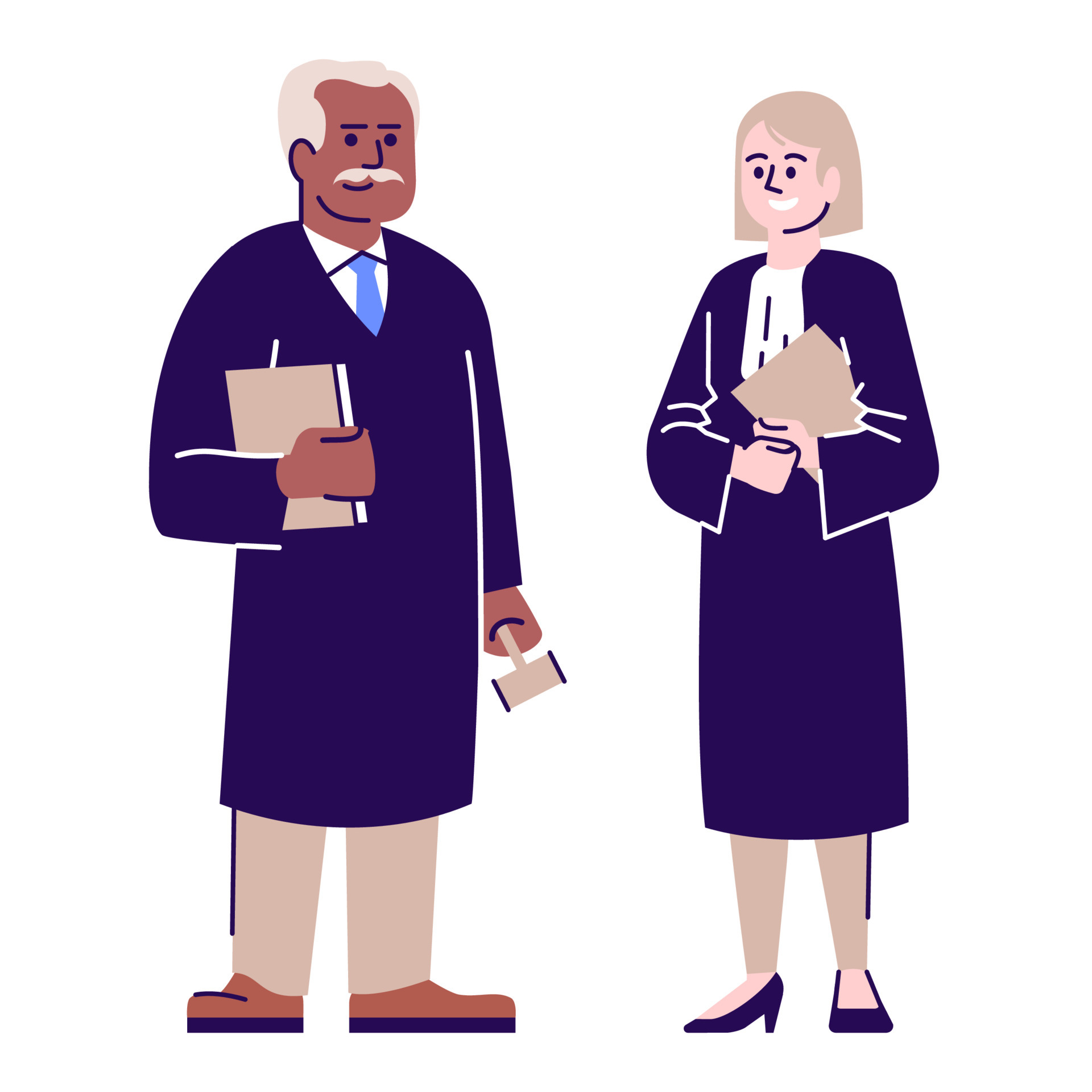 Judges Flat Vector Characters Lawyer Couple Advocate Cartoon judges-flat-vector-characters-lawyer-couple-advocate-cartoon