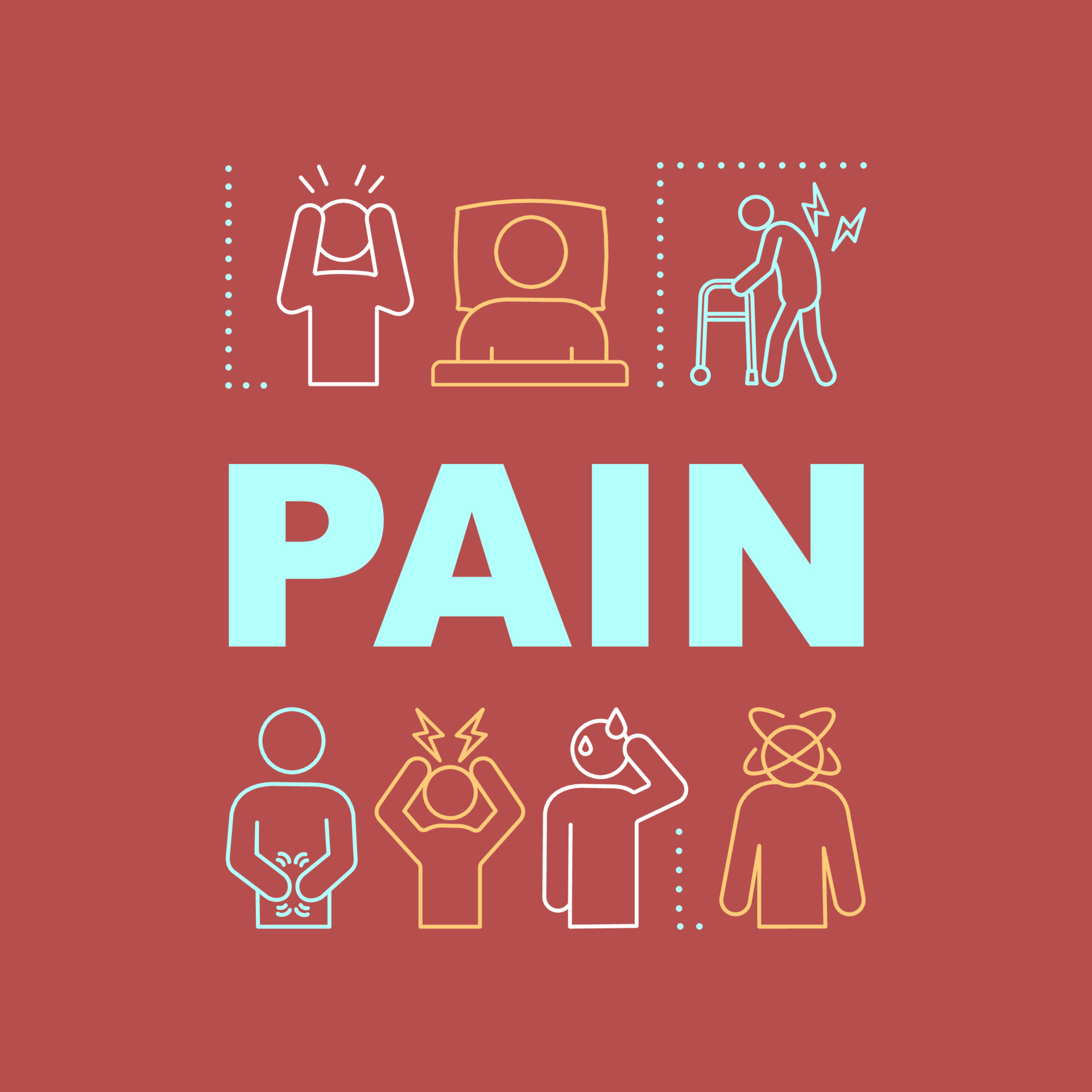 Pain Word Concepts Banner Headache Stomachache Back Pain Relief Presentation Website Isolated Lettering Typography Idea With Linear Icons Health Problem Symptoms Vector Outline Illustration Vector Art At Vecteezy