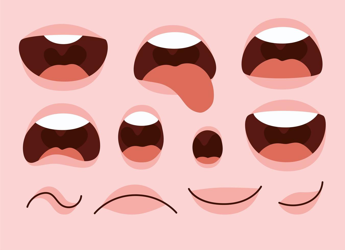 expressions happy mouth vector