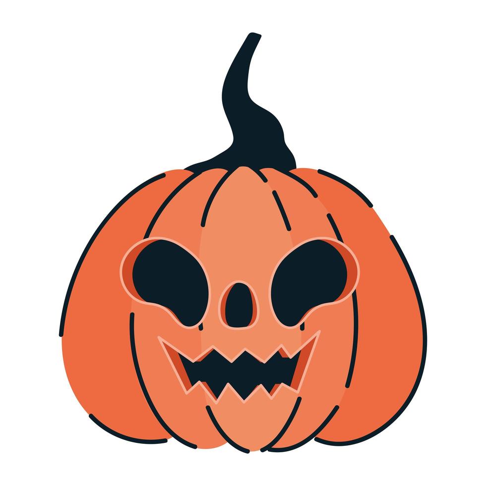 halloween pumpkin icon vector