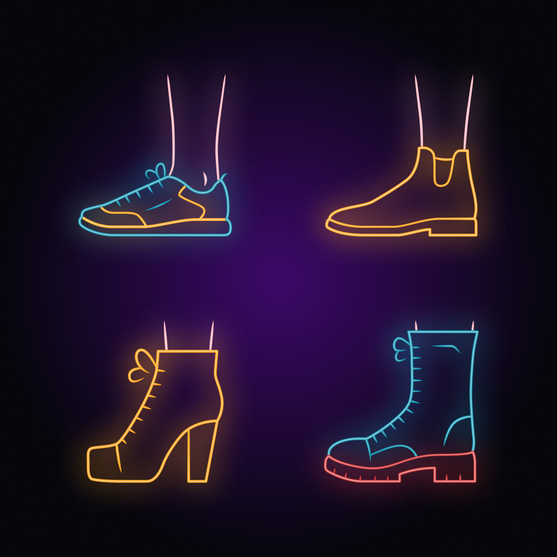 Neon Lites Platform Boots