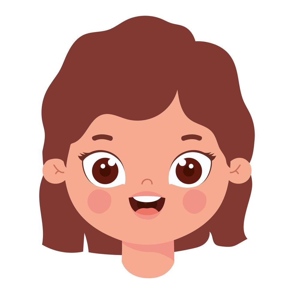 cheerful female child vector