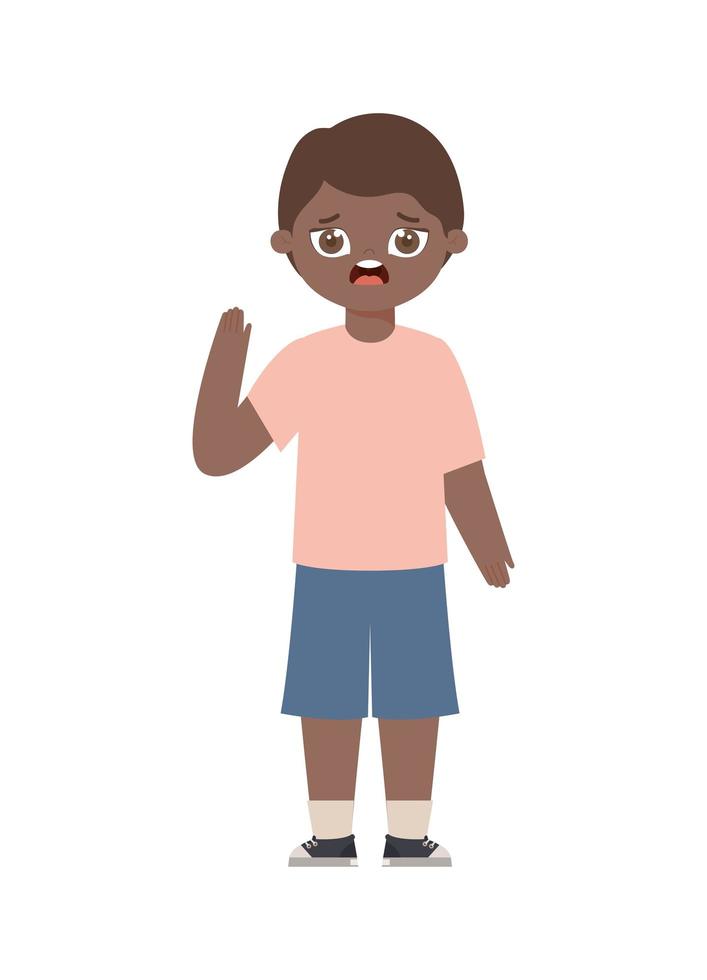 screaming young boy vector