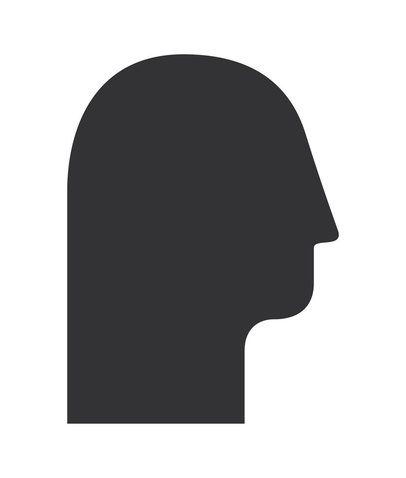 head silhouette design vector
