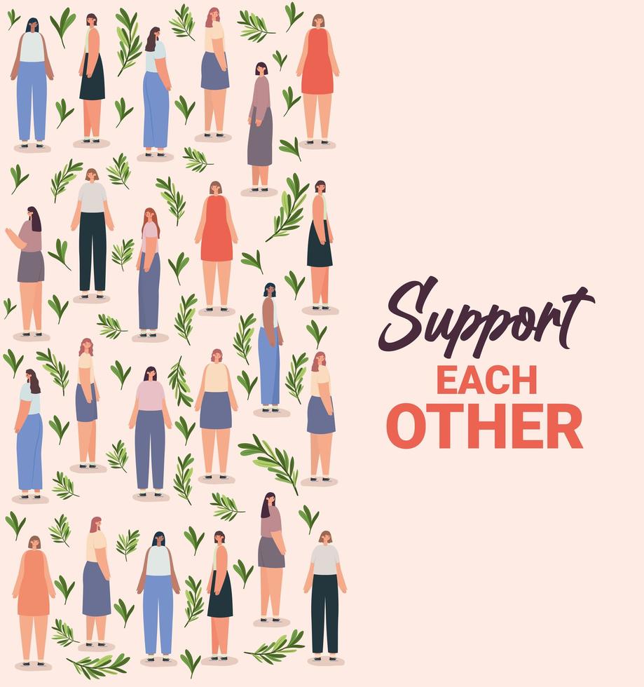 pretty support card vector