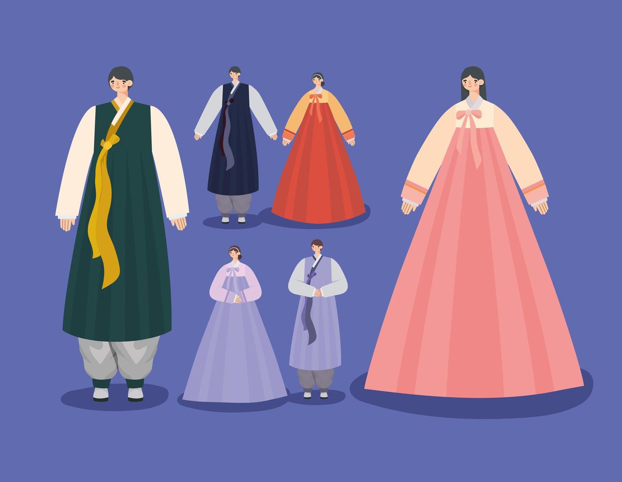 nobility korea people vector