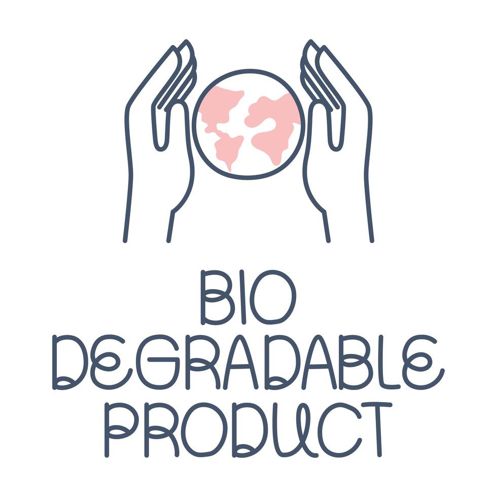 biodegradable product icon vector