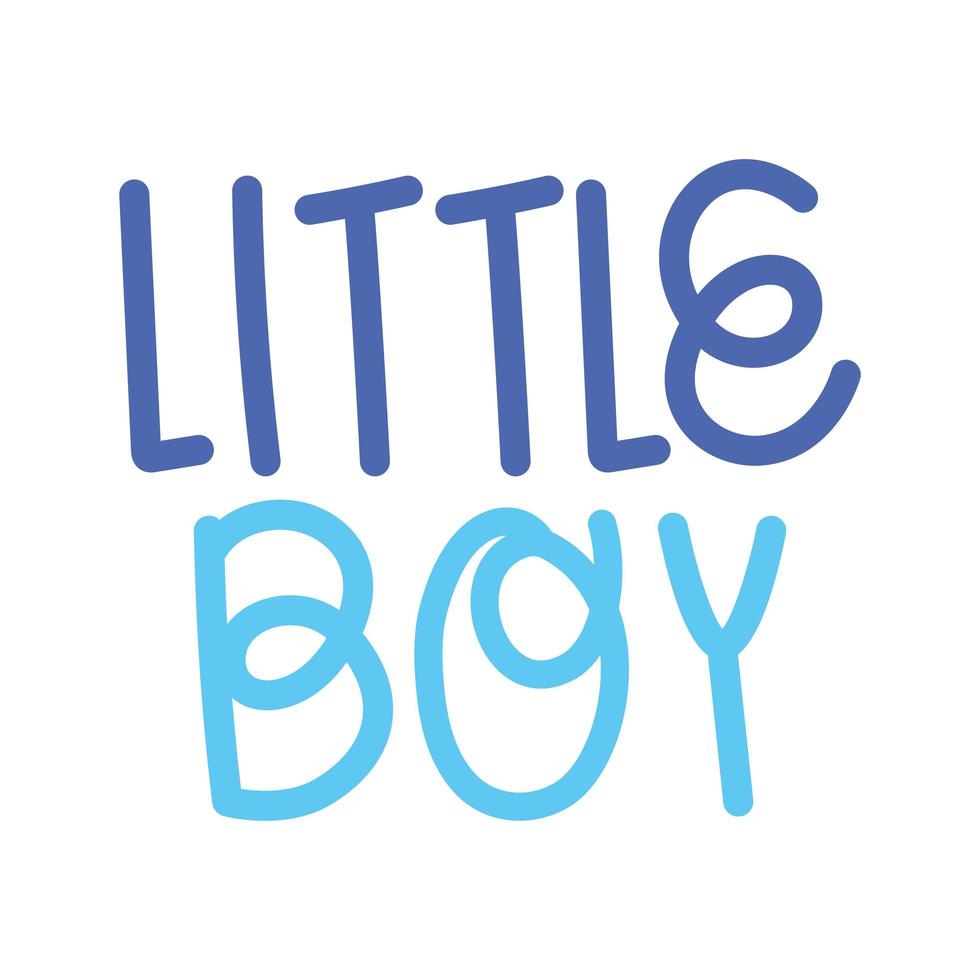 little boy lettering vector