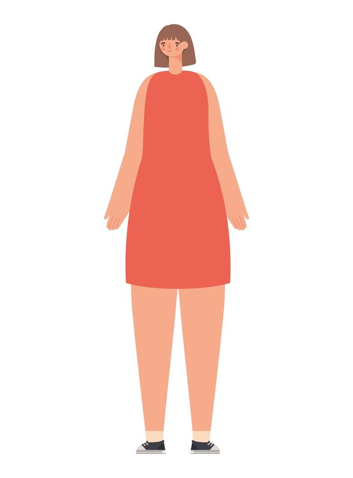 woman in red dress vector