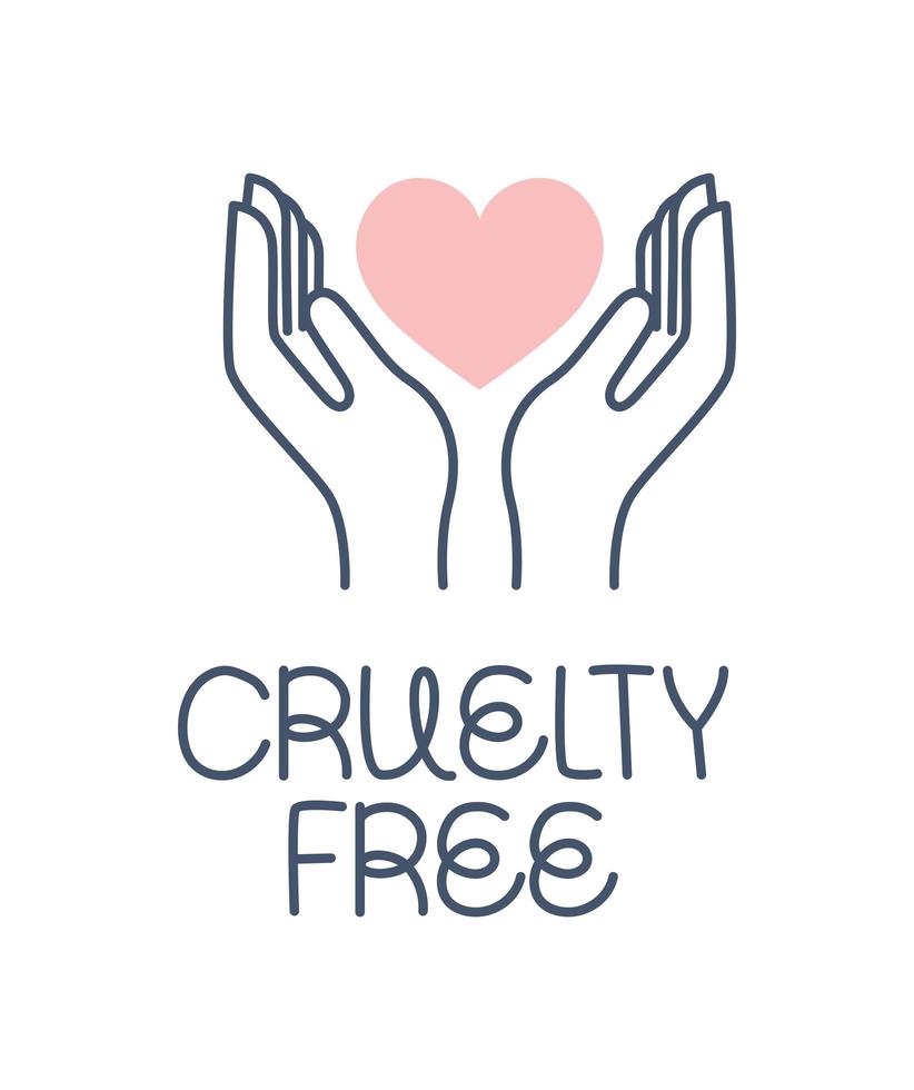cruelty free design vector