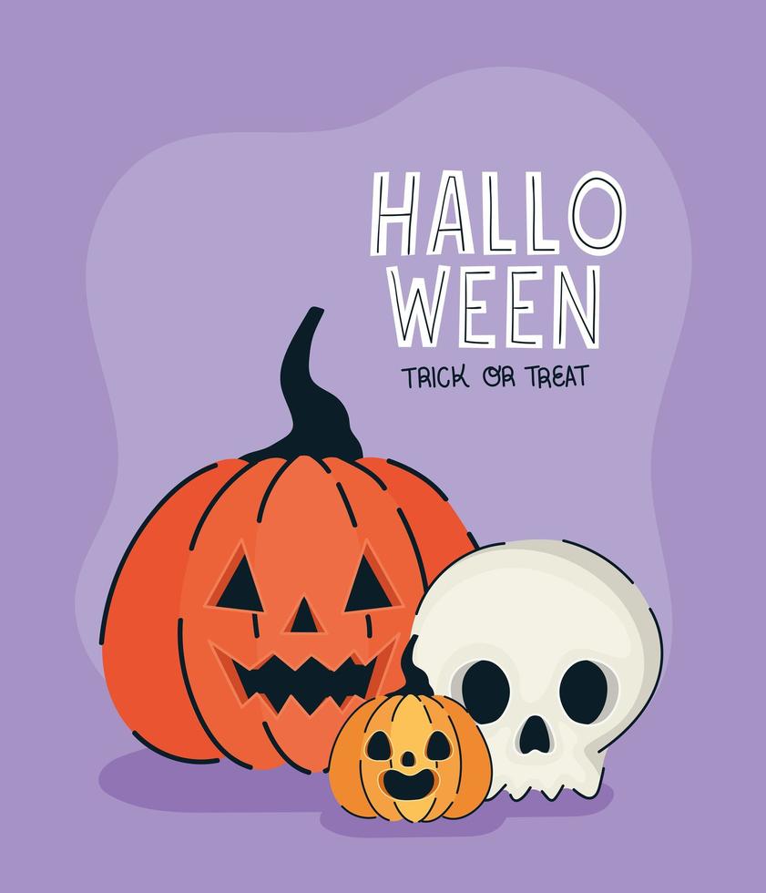 cute halloween cartel vector