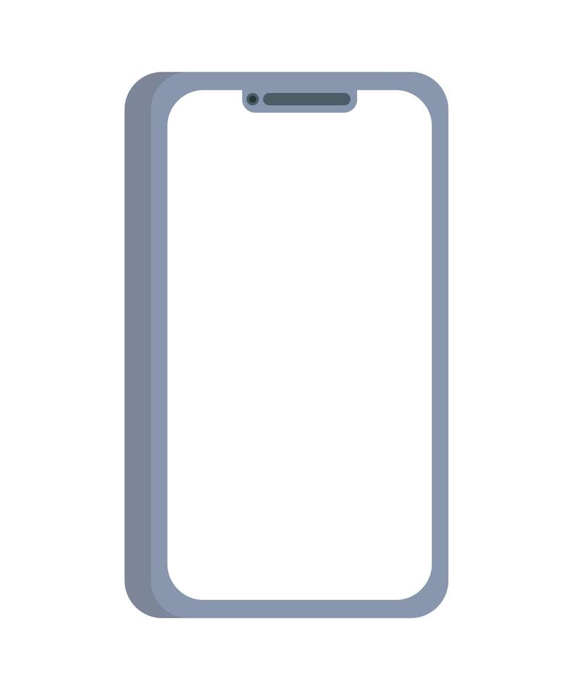 gray smartphone design vector