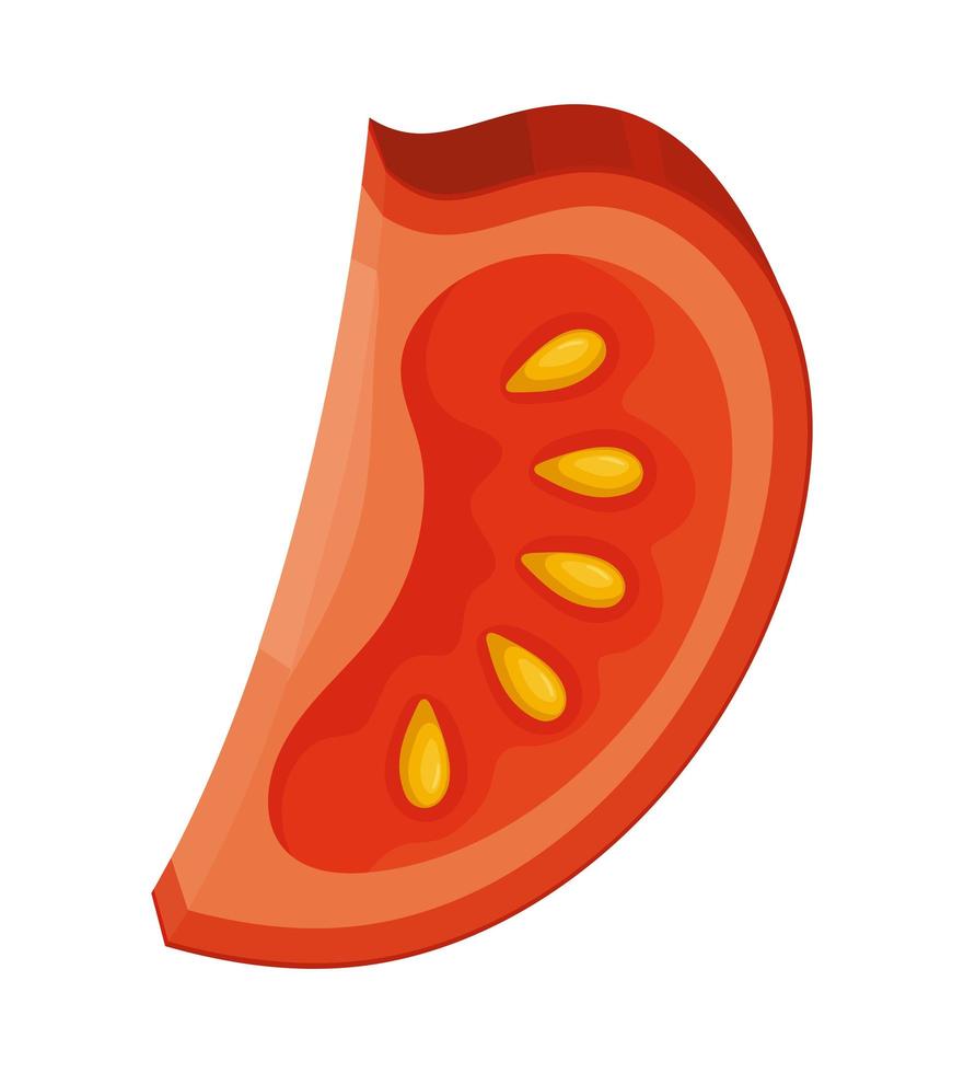 icono de rodaja de tomate vector