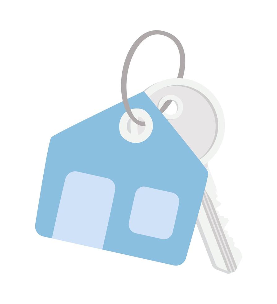 blue keychain illustration vector