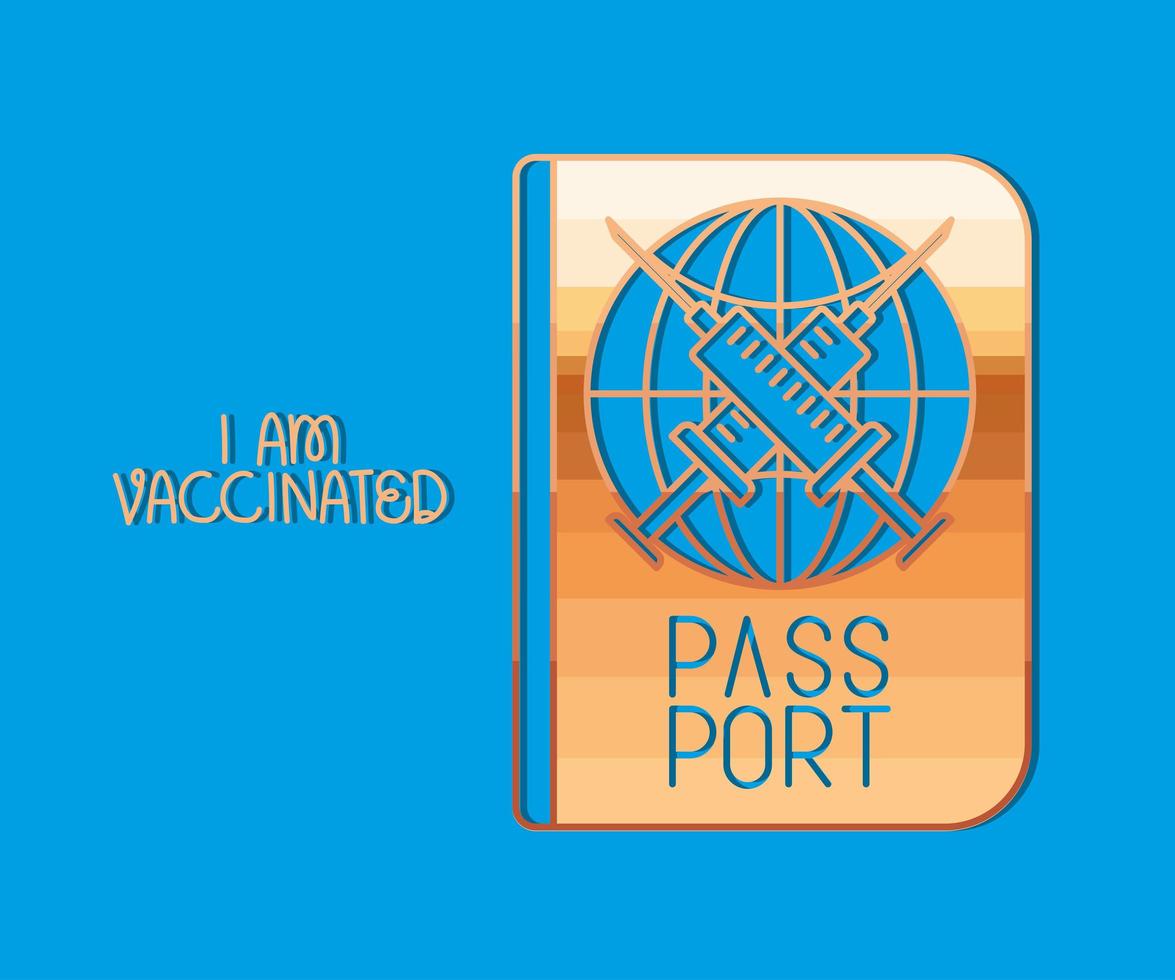 i am vaccinated card vector